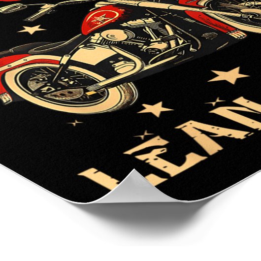 Biker When Life Throws You A Curve Motorcycle Men  ポスター (角)