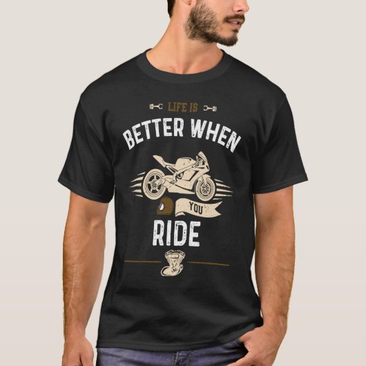 Biker  When You Ride  Motorcycle Tシャツ (正面)