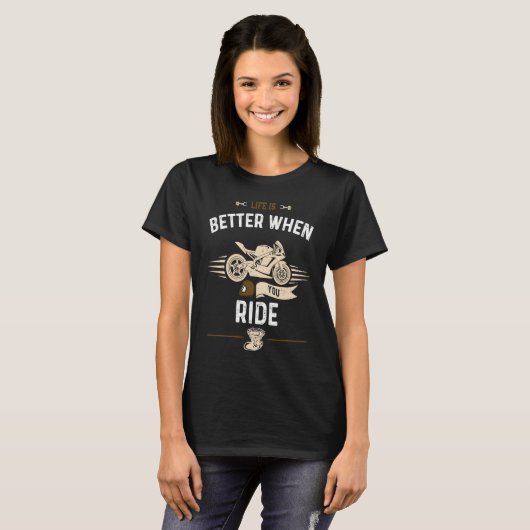 Biker  When You Ride  Motorcycle Tシャツ (正面フル)