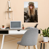 Biker Woman Pink Bubble Gum Bubble Stylish ポスター