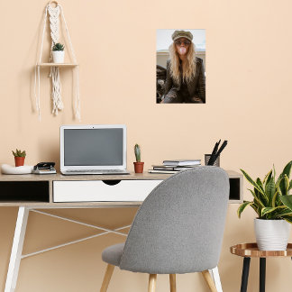 Biker Woman Pink Bubble Gum Bubble Stylish ポスター