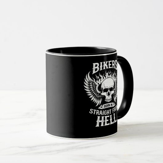 Bikers Born In Straight From Hell, Mug マグカップ (正面右)