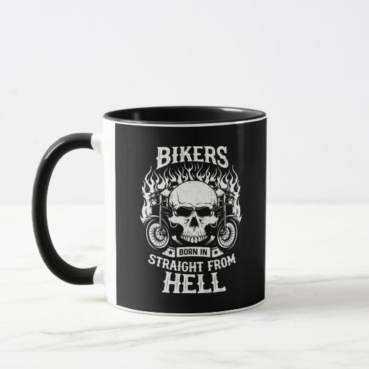 Bikers Born In Straight From Hell, Mug マグカップ (左)