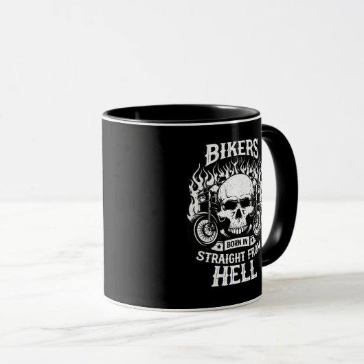 Bikers Born In Straight From Hell, Mug マグカップ (正面右)