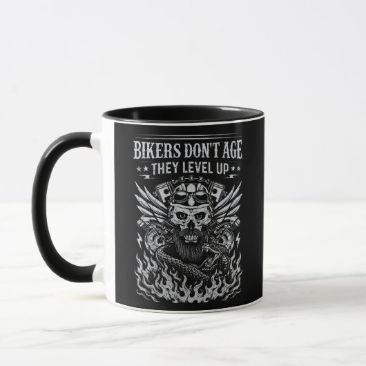 Bikers Don'T Age They Level Up, Mug マグカップ (左)