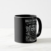 Bikers Don'T Age They Level Up, Mug マグカップ (正面右)
