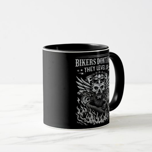 Bikers Don'T Age They Level Up, Mug マグカップ (正面右)