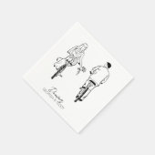 Bikesのカクテルナプキンに新婦結婚と新郎 スタンダードカクテルナプキン (角)