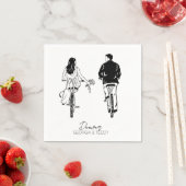 Bikesのカクテルナプキンに新婦結婚と新郎 スタンダードカクテルナプキン (インサイチュ)