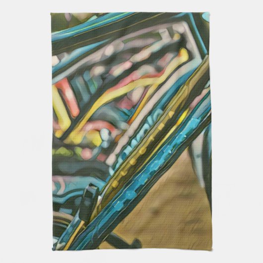 Bikesアートワーク キッチンタオル (縦)