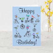 Bikesカードの鳥 カード (黄色い花)