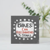 Bikesレビュー5つ星グリーティングカード カード (スタンド正面)