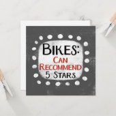 Bikesレビュー5つ星グリーティングカード カード (正面/裏面インサイチュ)