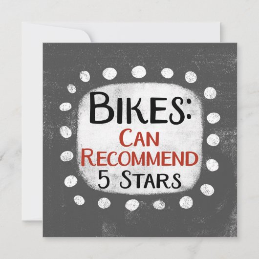 Bikesレビュー5つ星グリーティングカード カード (正面)