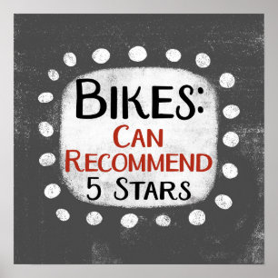 Bikes Review 5スターポスターウォールアート ポスター