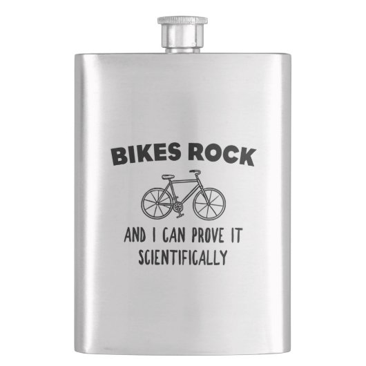 Bikes Rockと私は科学的にそれを証明できる フラスク (正面)
