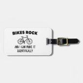 Bikes Rockと私は科学的にそれを証明できる ラゲッジタグ (正面横)