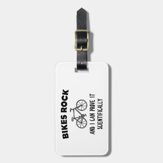 Bikes Rockと私は科学的にそれを証明できる ラゲッジタグ (正面縦)