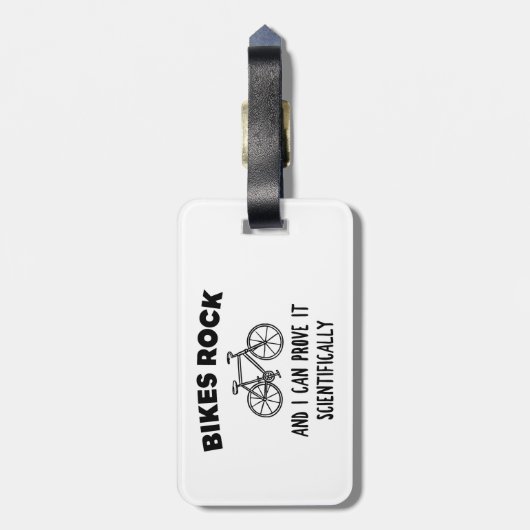 Bikes Rockと私は科学的にそれを証明できる ラゲッジタグ (裏面縦)
