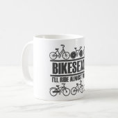 Bikesex -おもしろい自転車とサイクリング コーヒーマグカップ (正面左)