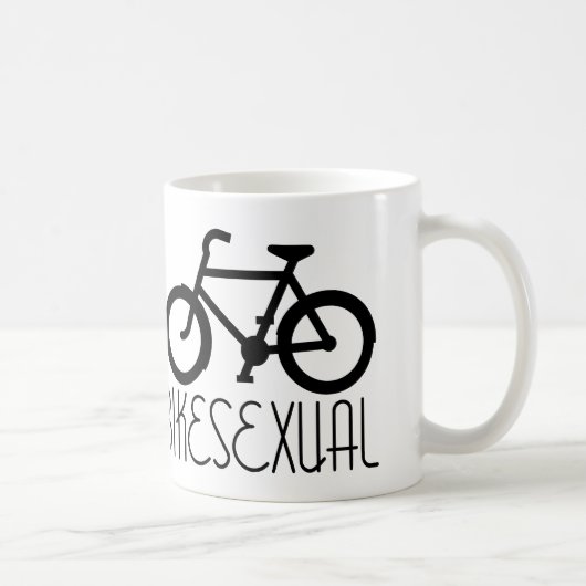 Bikesexualのサイクリストの自転車のバイクのマグ コーヒーマグカップ (右)