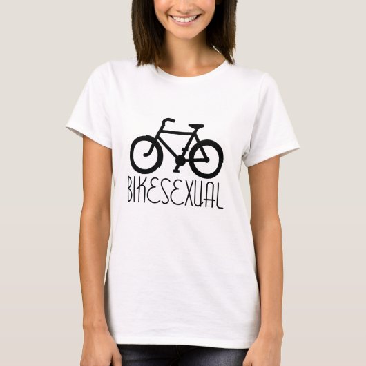 BikesexualのサイクリングのサイクリストのTシャツ Tシャツ (正面)