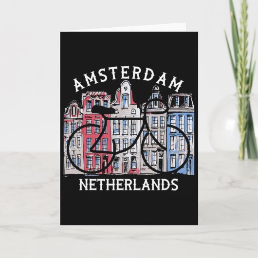 Biking Amsterdam Netherlands Graphic  カード (正面)