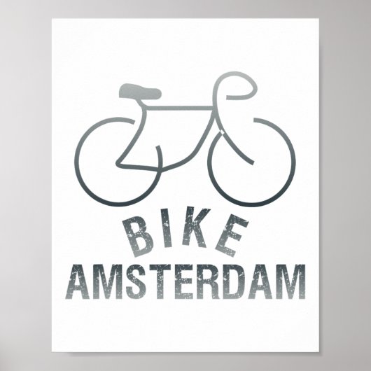 Biking Amsterdam Netherlands Graphic _1  ポスター (正面)