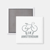 Biking Amsterdam Netherlands Graphic _1  マグネット (正面/裏面)