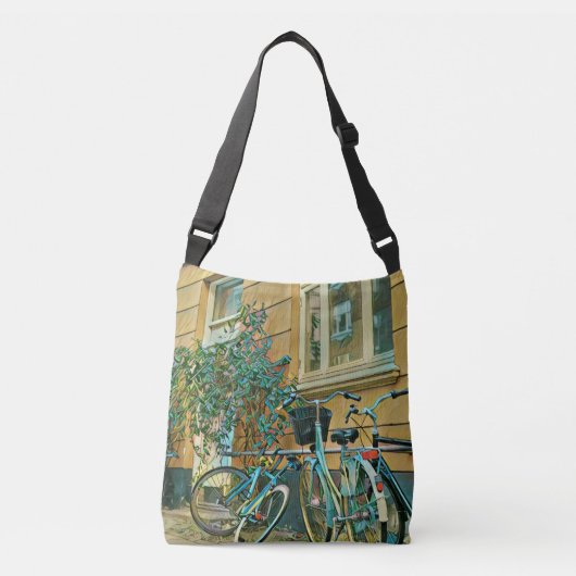 Biking Lover Gift | Cycling Painting クロスボディバッグ (正面)