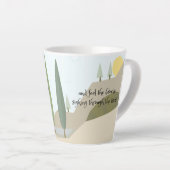 Biking through the countryside poetry mug カフェラテマグ (右アングル)