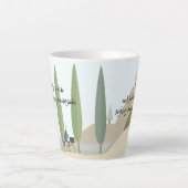 Biking through the countryside poetry mug カフェラテマグ (正面)