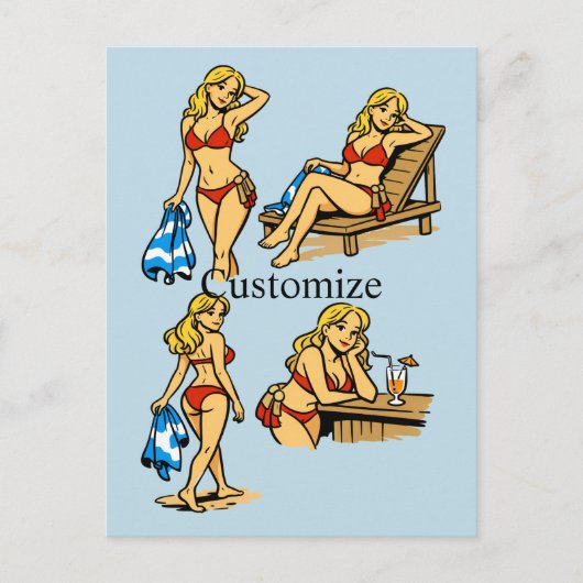 Bikini Beach Time Thunder_Cove ポストカード (正面)