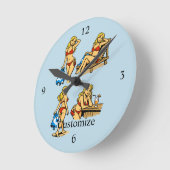 Bikini Beach Time Thunder_Cove ラウンド壁時計 (傾斜)