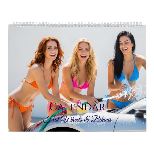 Bikini Car Wash Calendar – Stunning Women カレンダー (カバー)