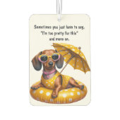 Bikini Dachshund カーエアーフレッシュナー (裏面)