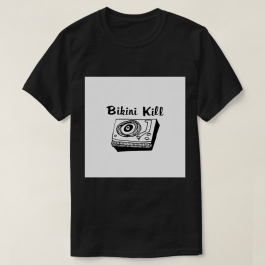 Bikini Kill Logo - Black Pin Tシャツ (デザイン正面)