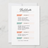 Bikinis and Martinis Beach Bachelorette Weekend 招待状 (裏面)