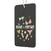 Bikinis and Martinis Cute Beach Vibes Pink Polka D カーエアーフレッシュナー (左)