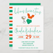 Bikinis and Martinis Themed Bachelorette Party 招待状 (正面/裏面)