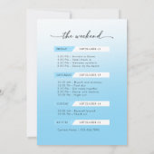 Bikinis and Martinis Tropical Bachelorette Weekend 招待状 (裏面)