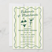 Bikinis & Martinis Bachelorette Party Itinerary 招待状 (正面)