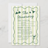 Bikinis & Martinis Bachelorette Party Itinerary 招待状 (裏面)