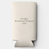 Bikinis & Martinis Bachelorette Weekend スリム缶クーラー (裏面)