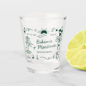 Bikinis & Martinis Beach Bachelorette Party Favor ショットグラス (正面)