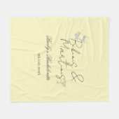 Bikins & Martinis bachelorette party yellow retro フリースブランケット (正面(横))