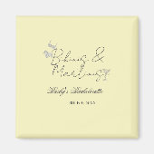 Bikins & Martinis bachelorette party yellow retro マグネット (正面)