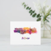 Bilbao skyline in watercolor ポストカード (スタンド正面)