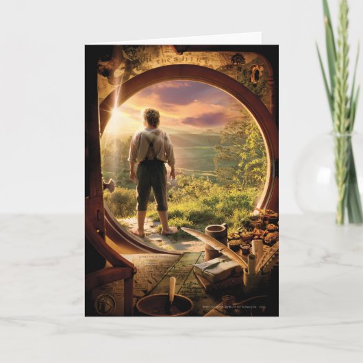 BILBO BAGGINS™は諸州のコラージュで支持します カード (正面)