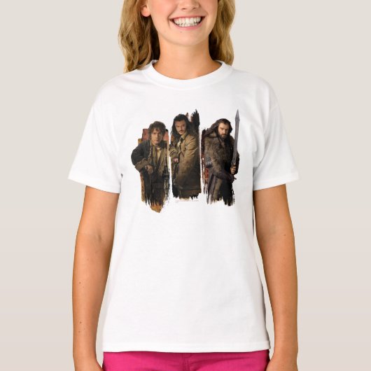 BILBO BAGGINS™、Bard、Thorinグラフィック Tシャツ (正面)